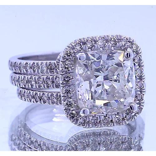 Almofada de anel de aniversário tipo vintage de diamante 4.50 quilates - harrychadent.pt