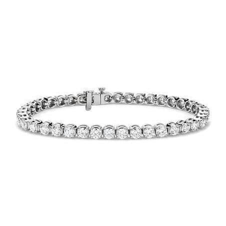 Pulseira de tênis de diamante em ouro branco de 12 quilates e joias finas 14K - harrychadent.pt