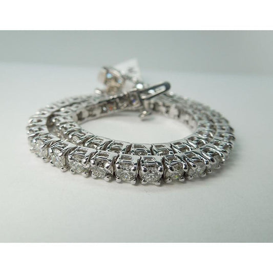 Pulseira de tênis de ouro branco 14K diamante 6 quilates nova - harrychadent.pt