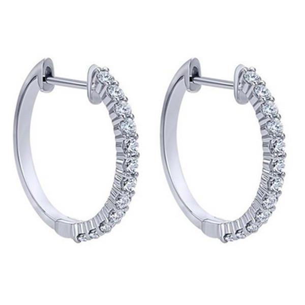 Orecchini a cerchio da donna in oro bianco 14K diamanti scintillanti da 2.65 carati - harrychadent.pt