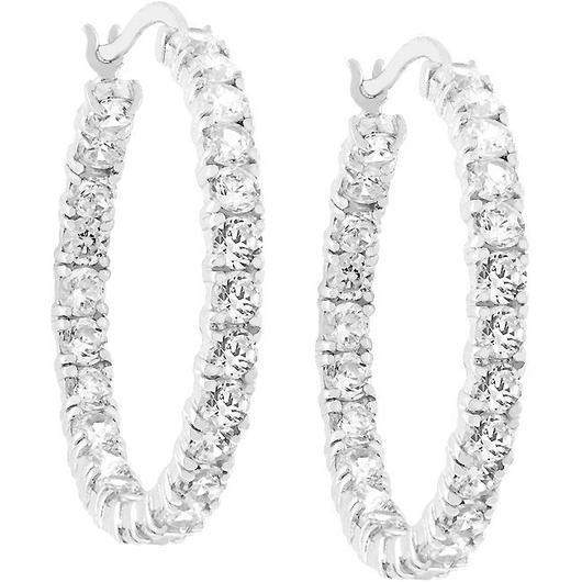 Brincos de argola de ouro branco 14K femininos 4,80 quilates - harrychadent.pt