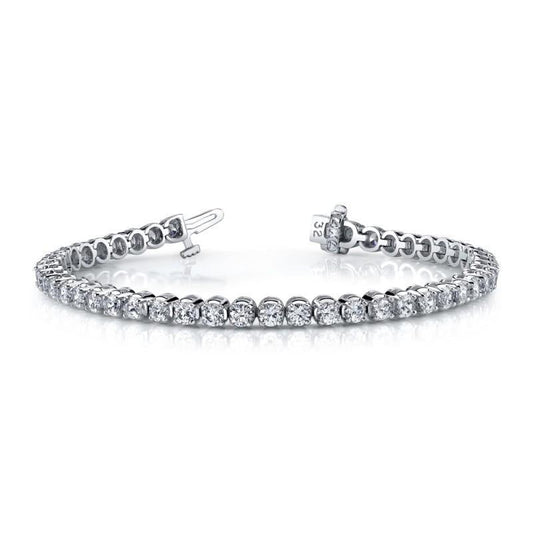 Bracelete de tênis básico de ouro branco 14K Prong Diamonds 6.90 quilates - harrychadent.pt