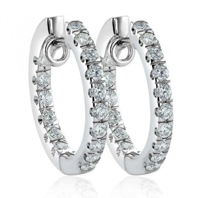 Brinco de argola feminino de diamantes 3,80 quilates conjunto de pinos- harrychadent.pt