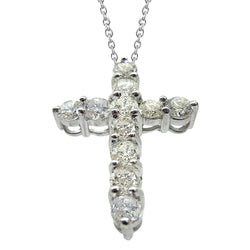 White Gold Diamond Cross Pendant