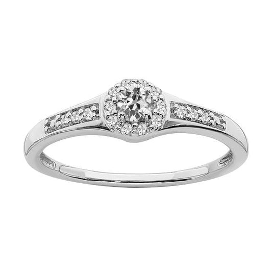 Almofada Halo de ouro branco antigo mineiro anel de casamento de diamante de 2.75 quilates - harrychadent.pt
