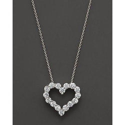 White Gold Round Diamond Necklace Pendant Women Jewelry New 4 Ct.