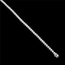 White Round Diamond Tennis Bracelet 10.66 Carats 14K White Gold