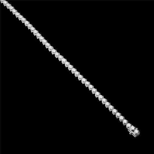 Bracelete de tênis de diamante redondo branco 10.66 quilates em ouro branco 14K - harrychadent.pt