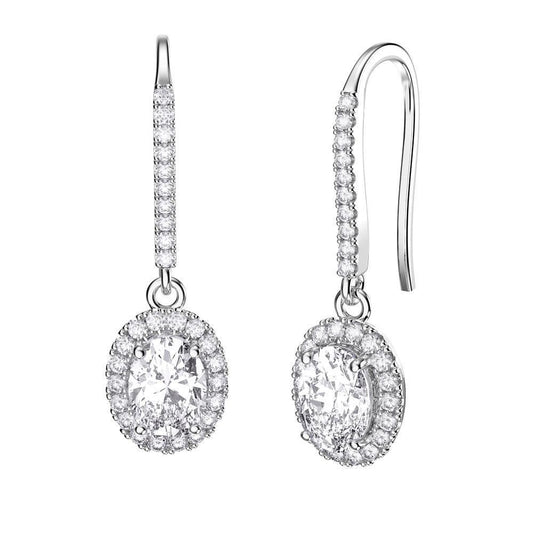 Brincos femininos pendurados 5,40 quilates em ouro branco 14K - harrychadent.pt