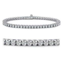Women Diamond Jewelry Bracelet Solid Gold White 14K 5.50 Carats