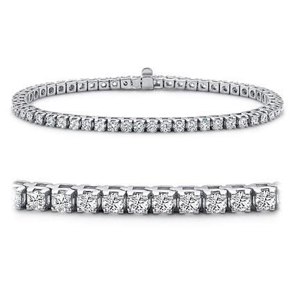 Pulseira feminina com joias de diamante em ouro sólido branco 14K 5.50 quilates - harrychadent.pt