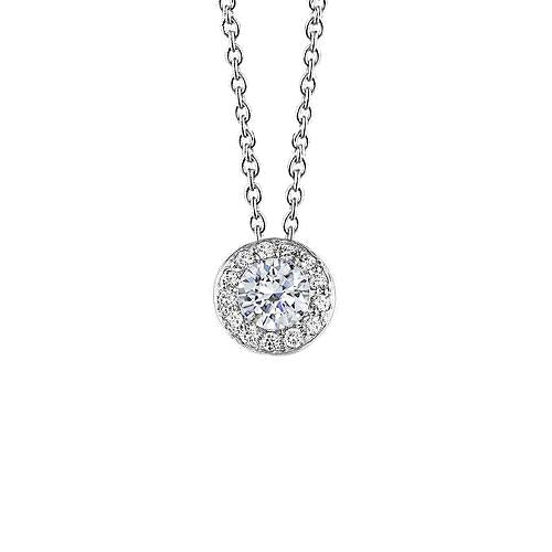 Pingente feminino de diamante G Vs1 / Vvs1 corte redondo 0.75 quilates em ouro branco 14K - harrychadent.pt