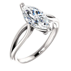 Women Diamond Solitaire Engagement Ring 2.50 Carats Split Shank