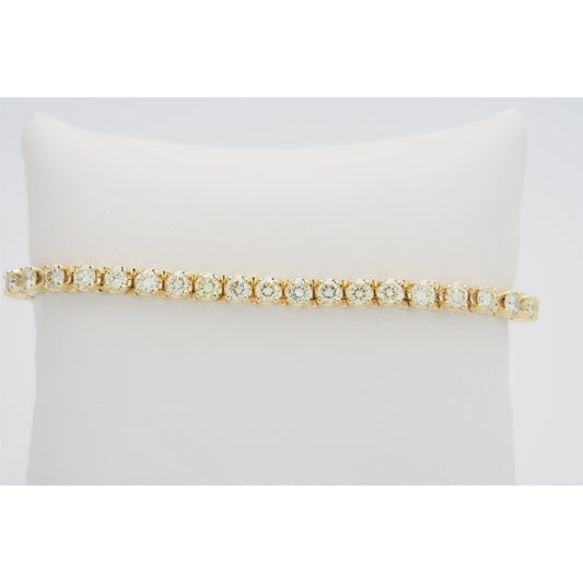 Pulseira redonda feminina de diamante de tênis joias de ouro amarelo sólido 5 ct - harrychadent.pt