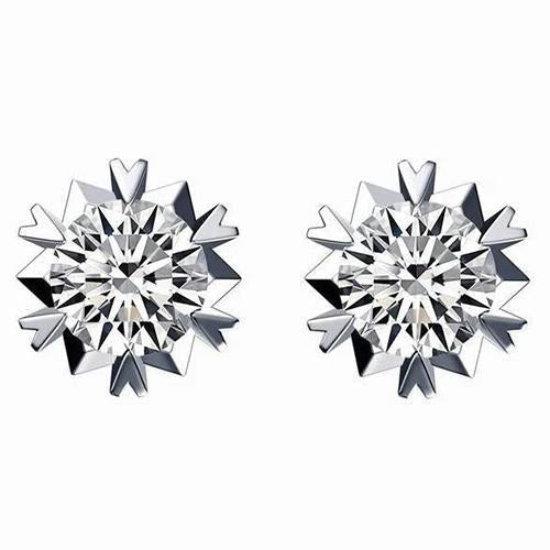 Brincos prisioneiros femininos de 3.50 ct redondos diamantes lapidação brilhante ouro branco - harrychadent.pt