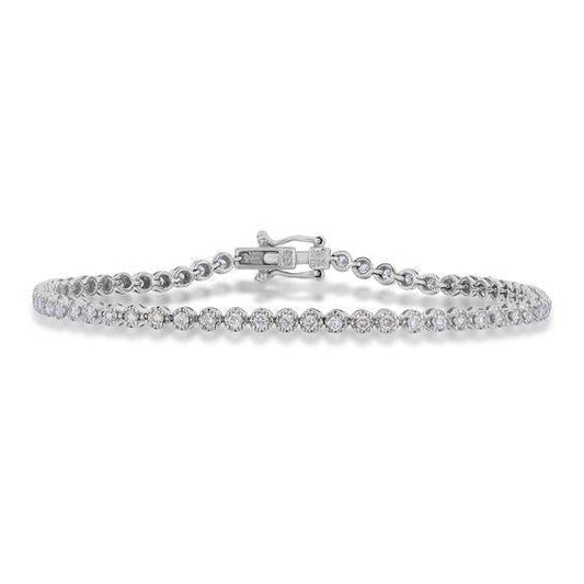 Pulseira de tênis feminino espumante em ouro branco de diamante 14K 5.40 quilates - harrychadent.pt