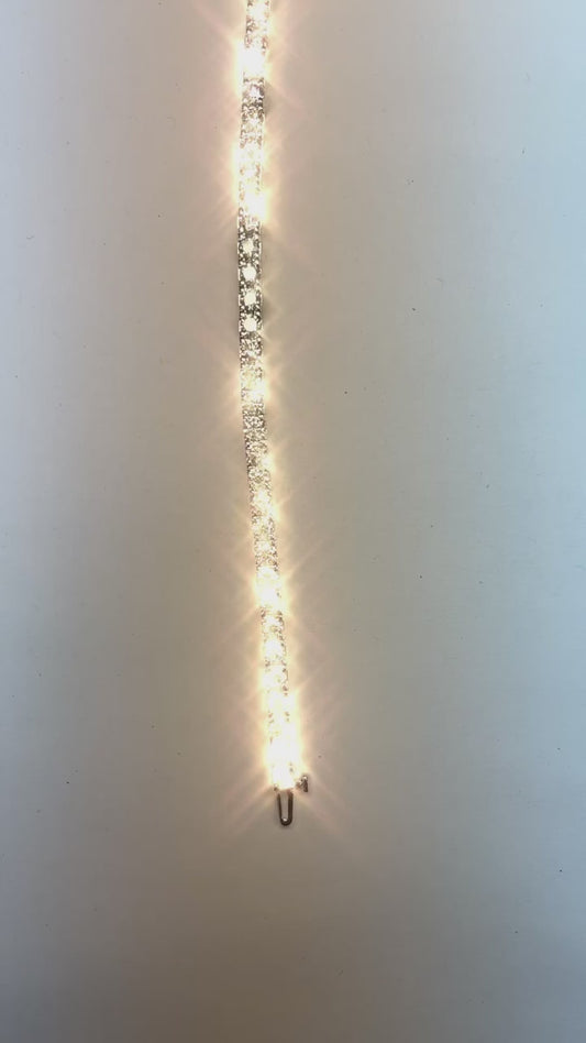 9 Carats Round Cut Diamond Tennis Bracelet Solid White Gold 14K