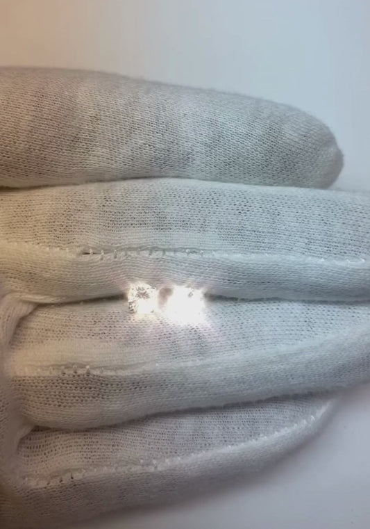 1 Carat Solitaire Round Diamond Stud Lady Earring