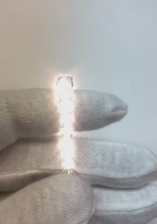 Pulseira de tênis de diamante grande de 12.80 quilates Triple Ex Stones