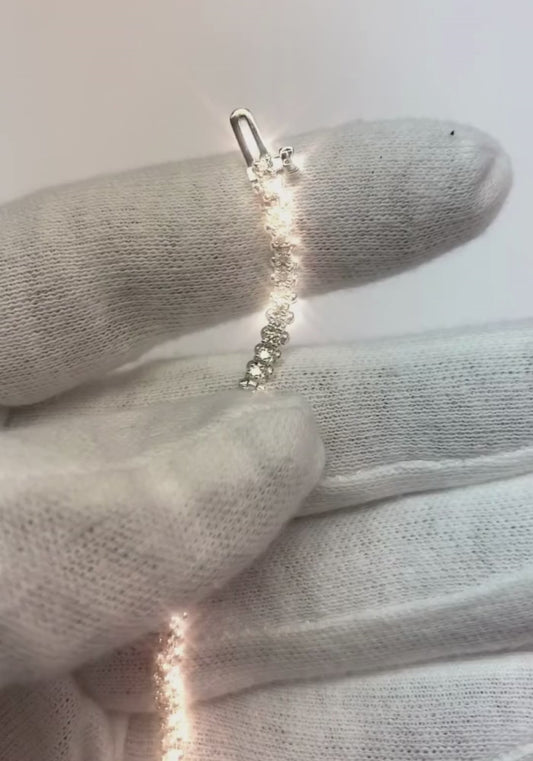 Round Cut Small 2.50 Carats Diamond Women Tennis Bracelet White Gold