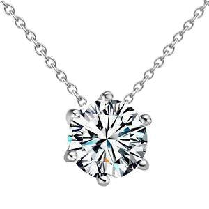 Diamond Solitaire Pendant Six Prong Setting 0.75 Carat White Gold 14K - harrychadent.pt