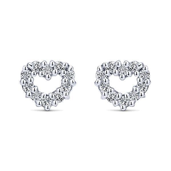 Heart Studs Earring 3 Ct Gorgeous Brilliant Cut Diamonds White Gold - harrychadent.pt