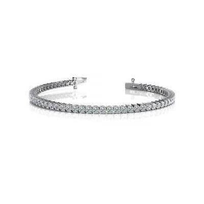 WG 14K Two Prong Set Round Diamond Tennis Bracelet 6.20 Ct - harrychadent.pt